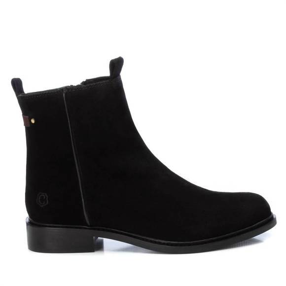 NEW XTI women's carmela suede booties in black - Picture 2 of 3